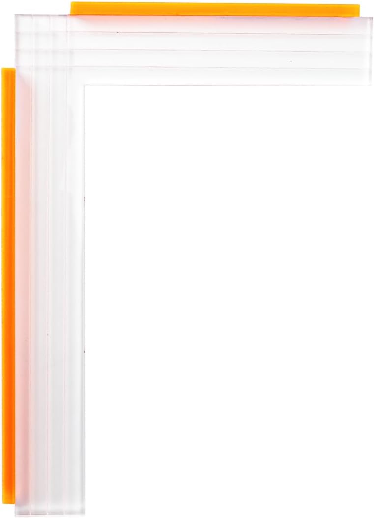 UCEC Paper Positioning Tool (6×8 inch) – Small Gel Plate Printing Placement Tool for Paper Alignment Layering, Acrylic L Square Ruler for Gel Printing Plate, Printmaking and Card Making Supplies - Image 1